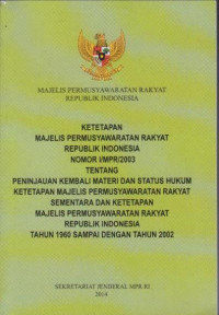 Image of Ketetapan Majelis Permusyawaratan Rakyat Republik Indonesia