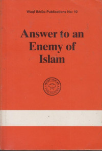 Image of Answer To an Enemy of Islam